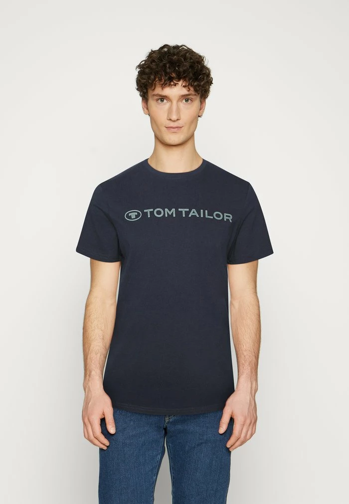 TOM TAILOR CREWNECK LOGO - Print T-shirt - Sky Captain Blue 3 TOM TAILOR CREWNECK LOGO - Print T-shirt - Sky Captain Blue