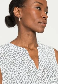 TOM TAILOR SLEEVELESS - Blouse - Offwhite Small Leaf Design 11 TOM TAILOR SLEEVELESS - Blouse - Offwhite Small Leaf Design -TOM TAILOR online store 614103e102364833bf58d2463953b170