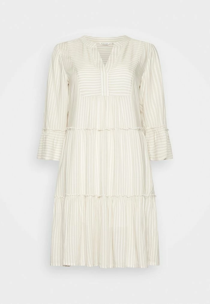 TOM TAILOR STRIPED TUNICA DRESS - Day Dress - Beige White 7 TOM TAILOR STRIPED TUNICA DRESS - Day Dress - Beige White - Image 5