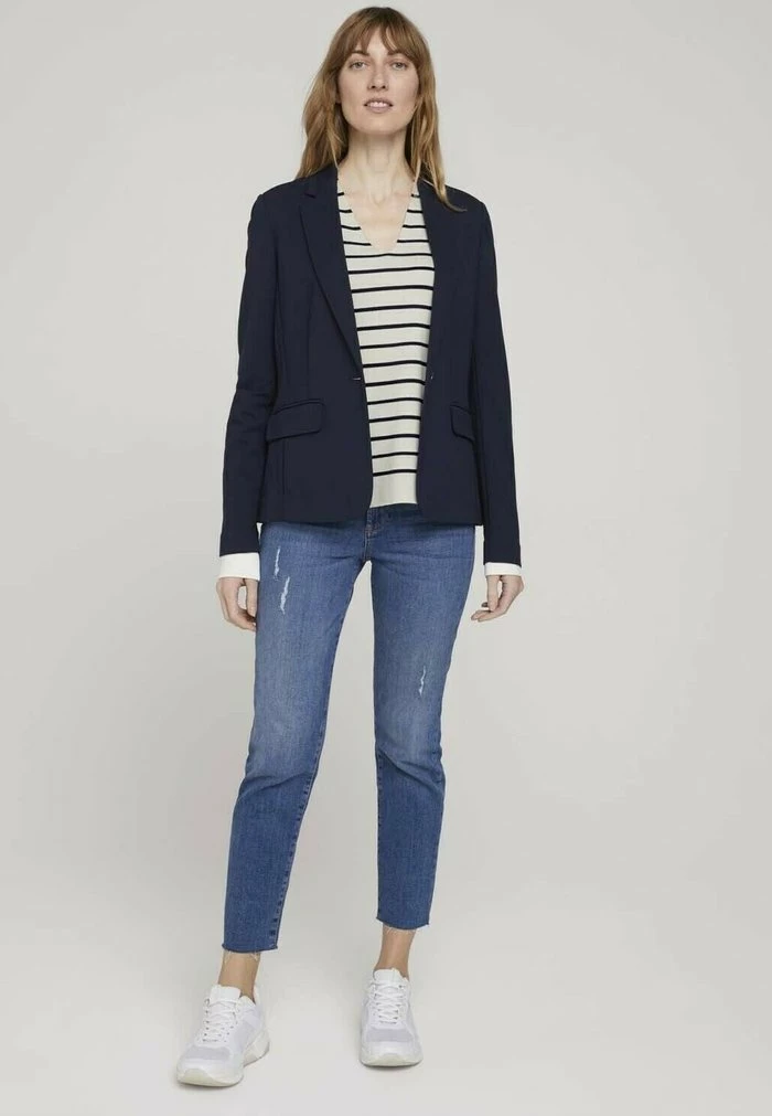 TOM TAILOR Jumper - Offwhite Navy Stripe 4 TOM TAILOR Jumper - Offwhite Navy Stripe - Image 2