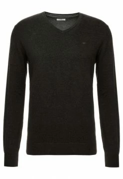 TOM TAILOR BASIC V NECK - Jumper - Black/ Grey Melange 10 TOM TAILOR BASIC V NECK - Jumper - Black/ Grey Melange -TOM TAILOR online store 64a70cb3051746ee9985b5198fd542e5