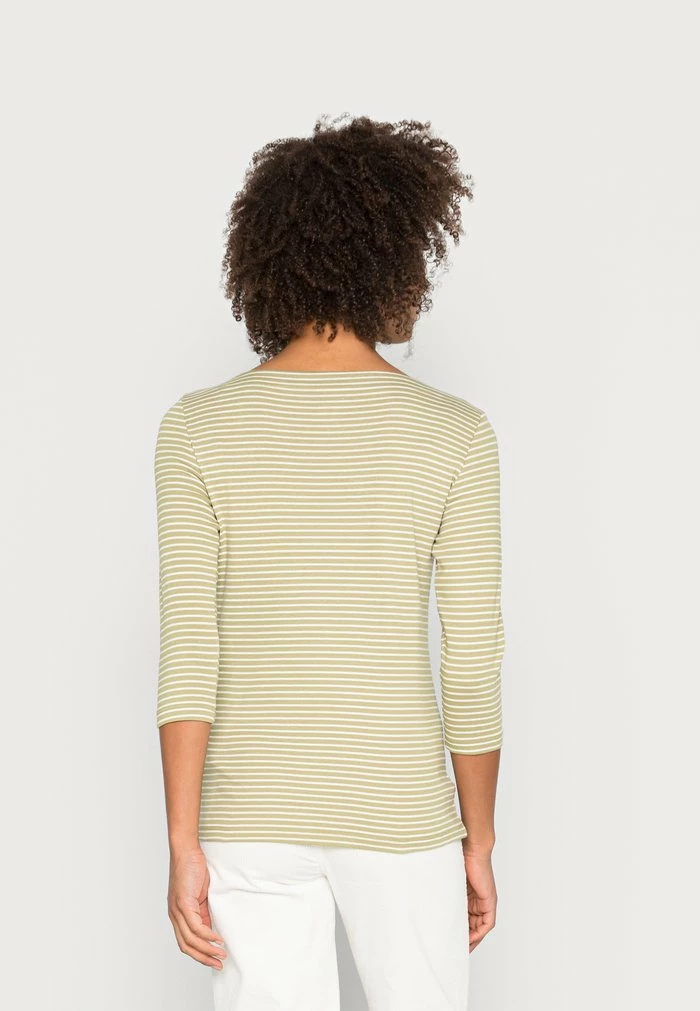 TOM TAILOR LONGSLEEVE STRIPED - Long Sleeved Top - Green Thinner 5 TOM TAILOR LONGSLEEVE STRIPED - Long Sleeved Top - Green Thinner - Image 3