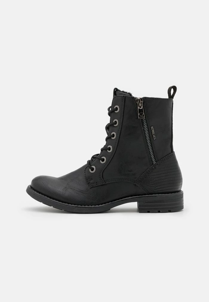 TOM TAILOR Lace-up Ankle Boots - Black 4 TOM TAILOR Lace-up Ankle Boots - Black - Image 2