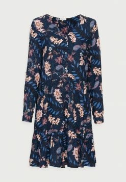 TOM TAILOR DRESS WITH FLOUNCE - Day Dress - Navy -TOM TAILOR online store 65e923f99b8141bd81ee5755e93b191a