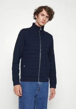 TOM TAILOR STRUCTURED STAND UP JACKET - Zip-up Sweatshirt - Sky Captain Blue