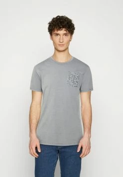 TOM TAILOR OVERDYED WITH POCKET - Print T-shirt - Explicit Grey