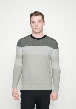 TOM TAILOR STRUCTURED - Jumper - Blue Grey Structured Stripe