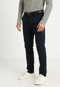 TOM TAILOR ESSENTIAL SOLID - Trousers - Outer Space Blue