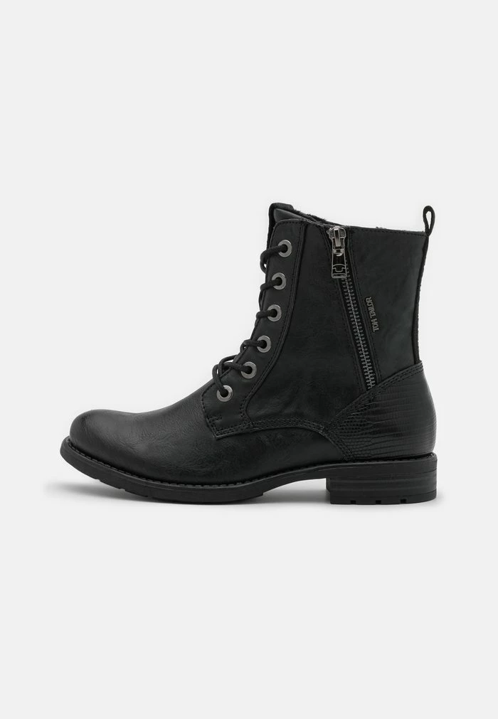 TOM TAILOR Lace-up Ankle Boots - Black 4 TOM TAILOR Lace-up Ankle Boots - Black - Image 2