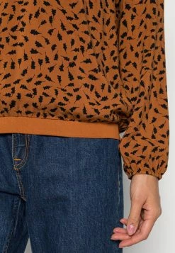 TOM TAILOR BLOUSE WITH TAPE DETAILS - Long Sleeved Top - Brown -TOM TAILOR online store 6c0d033f10564b2eb150ebef1dde6547