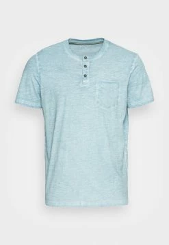 TOM TAILOR WASEHD HENLEY WITH POCKET - Basic T-shirt - Calm Cloud Blue -TOM TAILOR online store 6cdcd5e780ba489185466f4250f3c075
