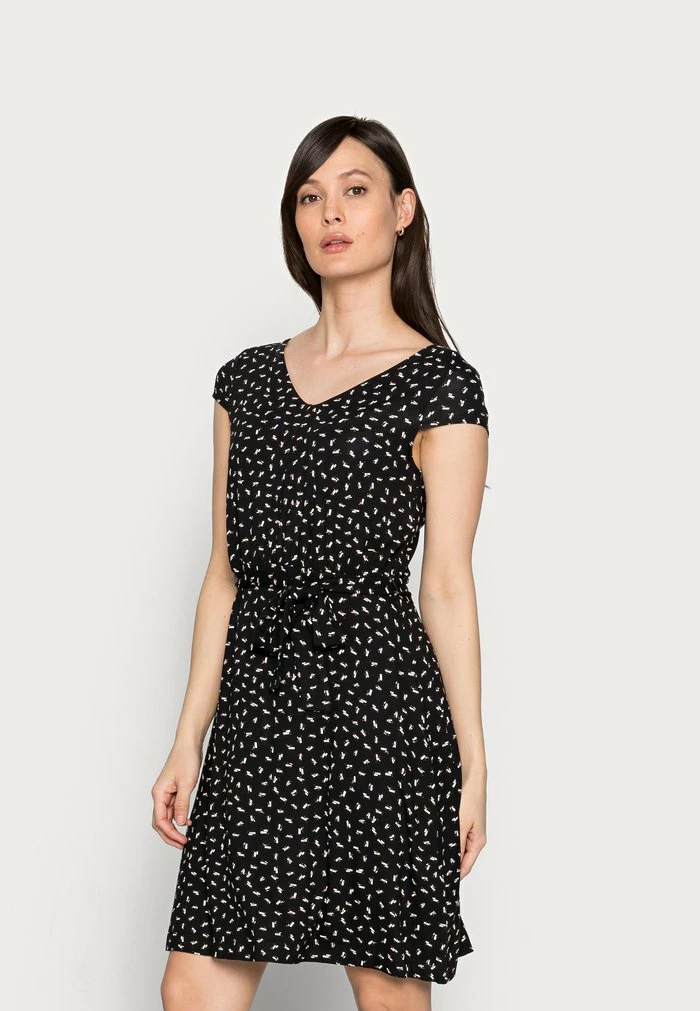 TOM TAILOR BELT AND SLEEVES - Day Dress - Black 3 TOM TAILOR BELT AND SLEEVES - Day Dress - Black