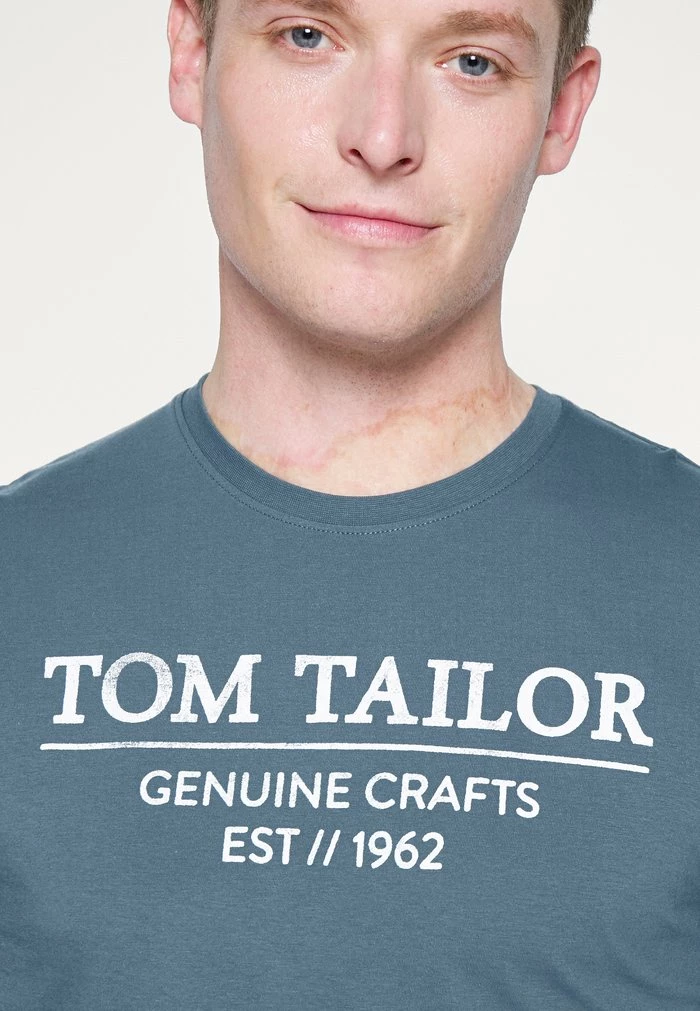 TOM TAILOR Print T-shirt - China Blue 7 TOM TAILOR Print T-shirt - China Blue - Image 5