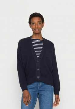 TOM TAILOR CARDIGAN BATWING - Cardigan - Navy Midnight Blue