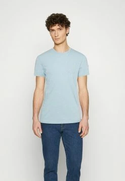 TOM TAILOR GRINDLE CREWNECK - Basic T-shirt - Calm Cloud Blue Grindle
