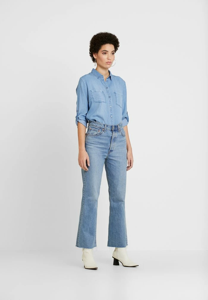 TOM TAILOR BLOUSE - Button-down Blouse - Blue Denim 4 TOM TAILOR BLOUSE - Button-down Blouse - Blue Denim - Image 2