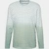 TOM TAILOR STRIPED LONGSLEEVE WITH DIPDYE - Long Sleeved Top - Smoke Green -TOM TAILOR online store 735806b956304378bf86f383cdf1b1e2