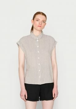 TOM TAILOR BLOUSE STRIPED STRUCTURE - Blouse - Green Thin Stripes