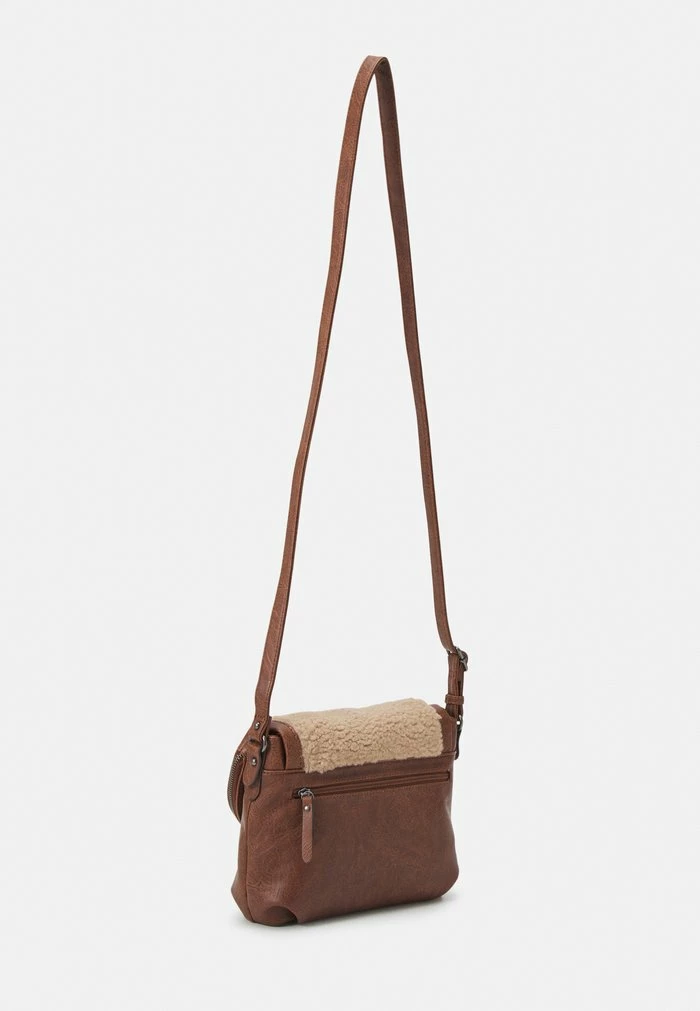 TOM TAILOR LARI WINTER FLAP BAG NO ZIP - Across Body Bag - Mixed Cognac 4 TOM TAILOR LARI WINTER FLAP BAG NO ZIP - Across Body Bag - Mixed Cognac - Image 2
