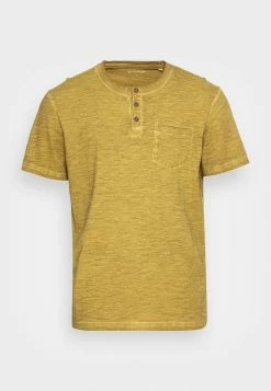 TOM TAILOR WASEHD HENLEY WITH POCKET - Basic T-shirt - Wooden Moss Green -TOM TAILOR online store 76ac373627064c41b84b969a524fd695