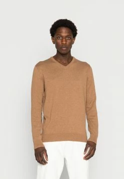 TOM TAILOR BASIC - Jumper - Havana Brown Melange