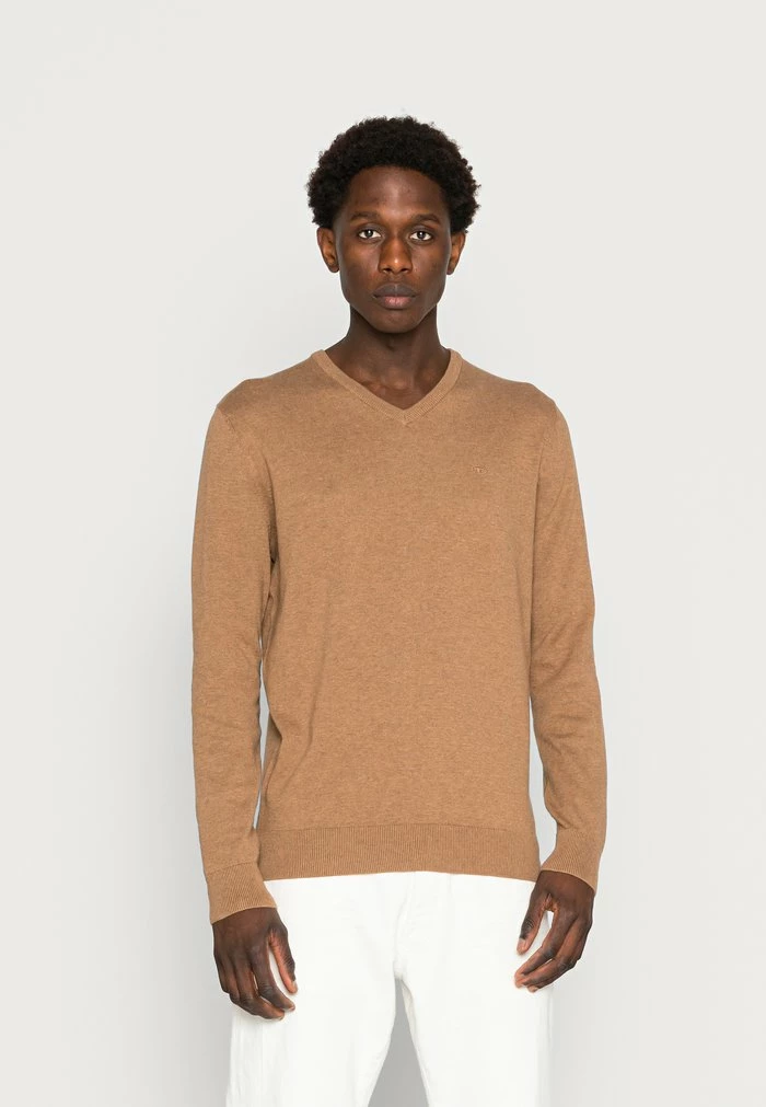 TOM TAILOR BASIC - Jumper - Havana Brown Melange 3 TOM TAILOR BASIC - Jumper - Havana Brown Melange