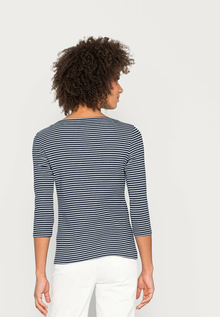 TOM TAILOR LONGSLEEVE STRIPED - Long Sleeved Top - Navy 5 TOM TAILOR LONGSLEEVE STRIPED - Long Sleeved Top - Navy - Image 3