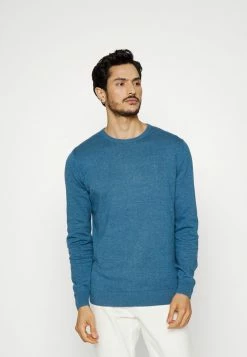 TOM TAILOR BASIC - Jumper - Medium Blue Ashes Melange -TOM TAILOR online store 7935795f46e046deb1db7f5a30f2ad88