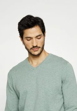 TOM TAILOR V-NECK - Jumper - Dark Smoke Green Melange 11 TOM TAILOR V-NECK - Jumper - Dark Smoke Green Melange -TOM TAILOR online store 7a067bb6ff4048db8249b4935f0d9e72