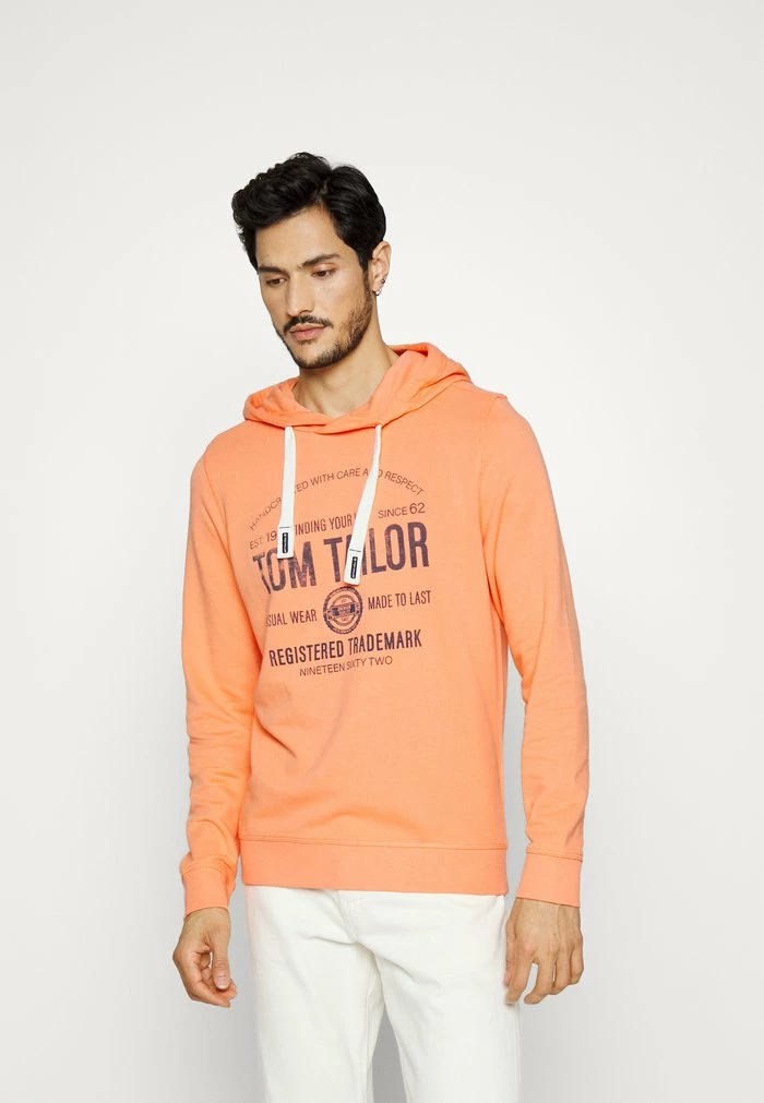 TOM TAILOR WITH PRINT - Hoodie - Cadmium Bright Orange 3 TOM TAILOR WITH PRINT - Hoodie - Cadmium Bright Orange