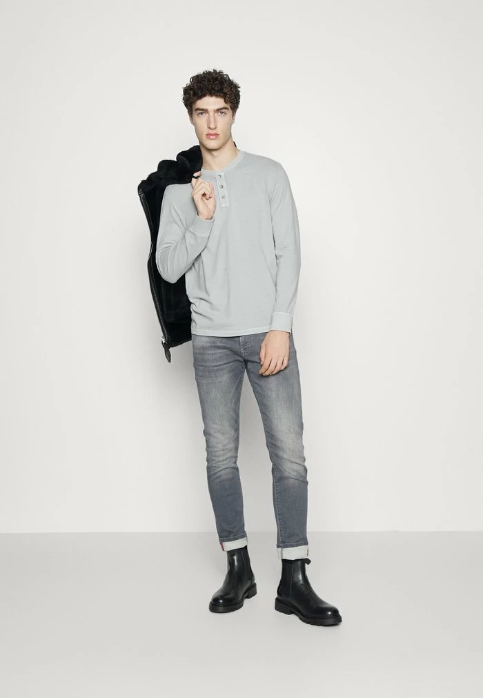 TOM TAILOR WASHED LONGSLEEVE - Long Sleeved Top - Rough Grey 4 TOM TAILOR WASHED LONGSLEEVE - Long Sleeved Top - Rough Grey - Image 2