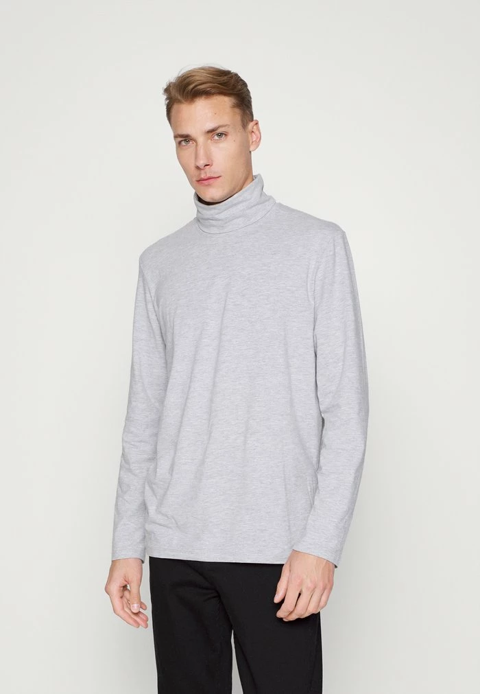 TOM TAILOR BASIC - Long Sleeved Top - Light Stone Grey 3 TOM TAILOR BASIC - Long Sleeved Top - Light Stone Grey