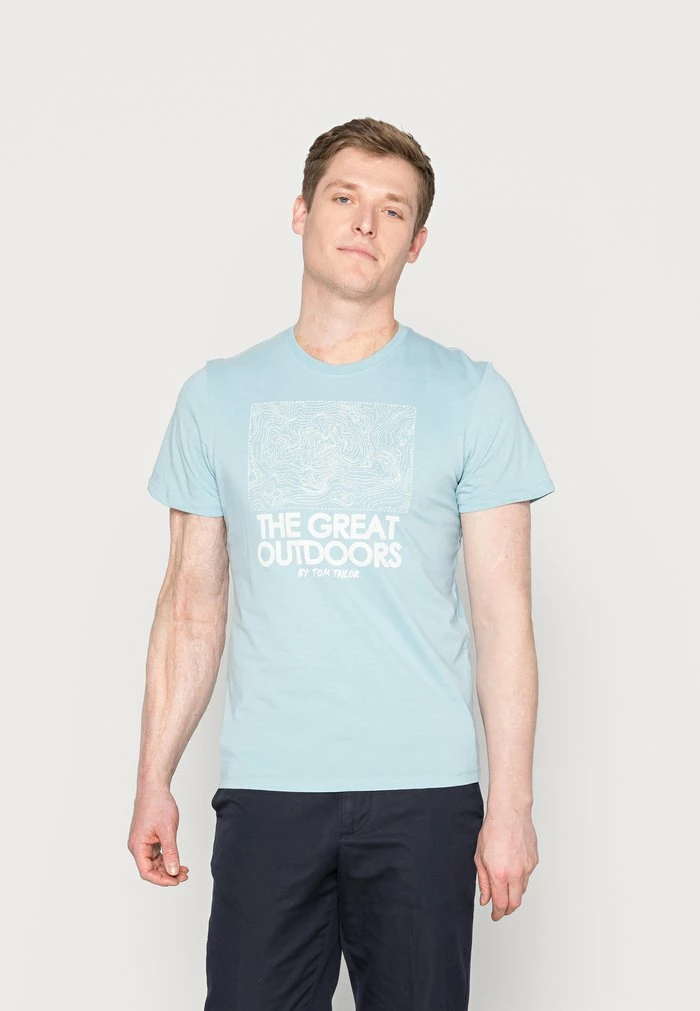 TOM TAILOR PRINTED - Print T-shirt - Calm Cloud Blue 3 TOM TAILOR PRINTED - Print T-shirt - Calm Cloud Blue