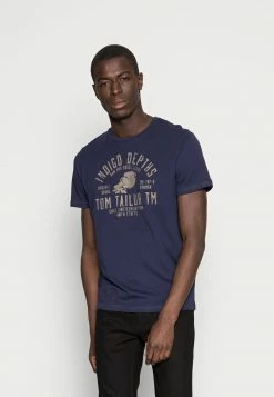 TOM TAILOR Print T-shirt - True Dark Blue