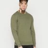 TOM TAILOR BASIC CREW NECK SWEATER - Jumper - Bleak Green Melange -TOM TAILOR online store 7f30ba1ae4de41cda9e7eae52b8494bb