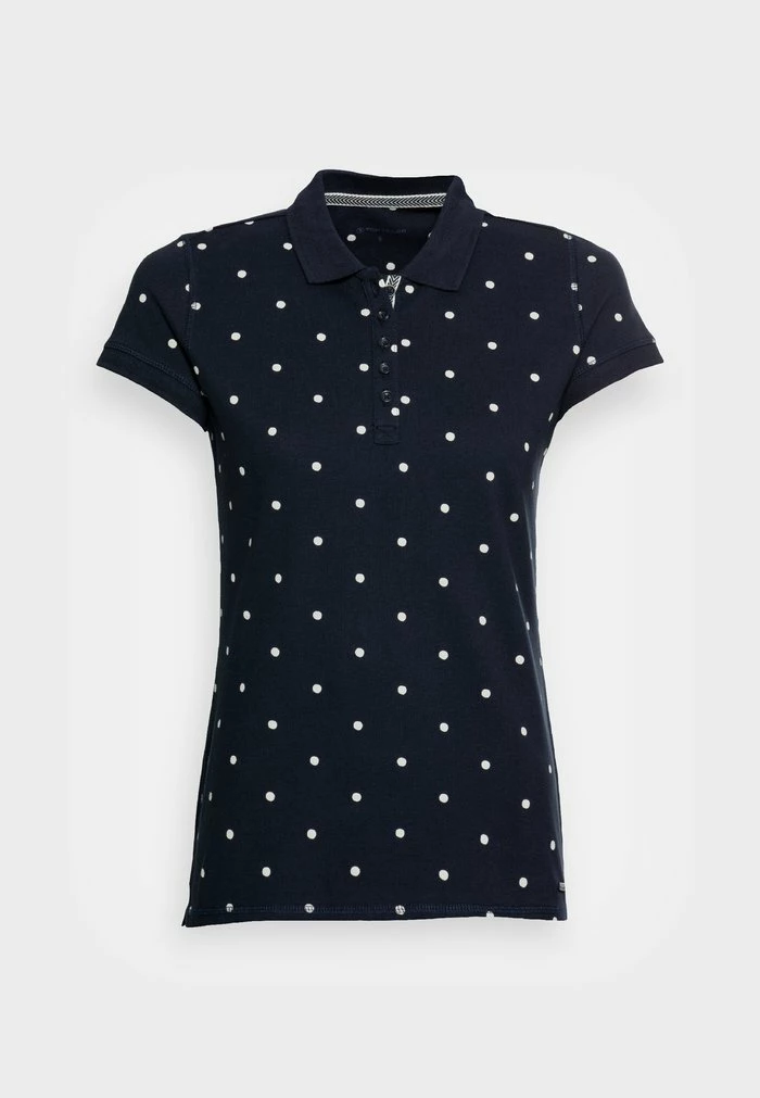 TOM TAILOR Polo Shirt - Navy White Dot Design 6 TOM TAILOR Polo Shirt - Navy White Dot Design - Image 4