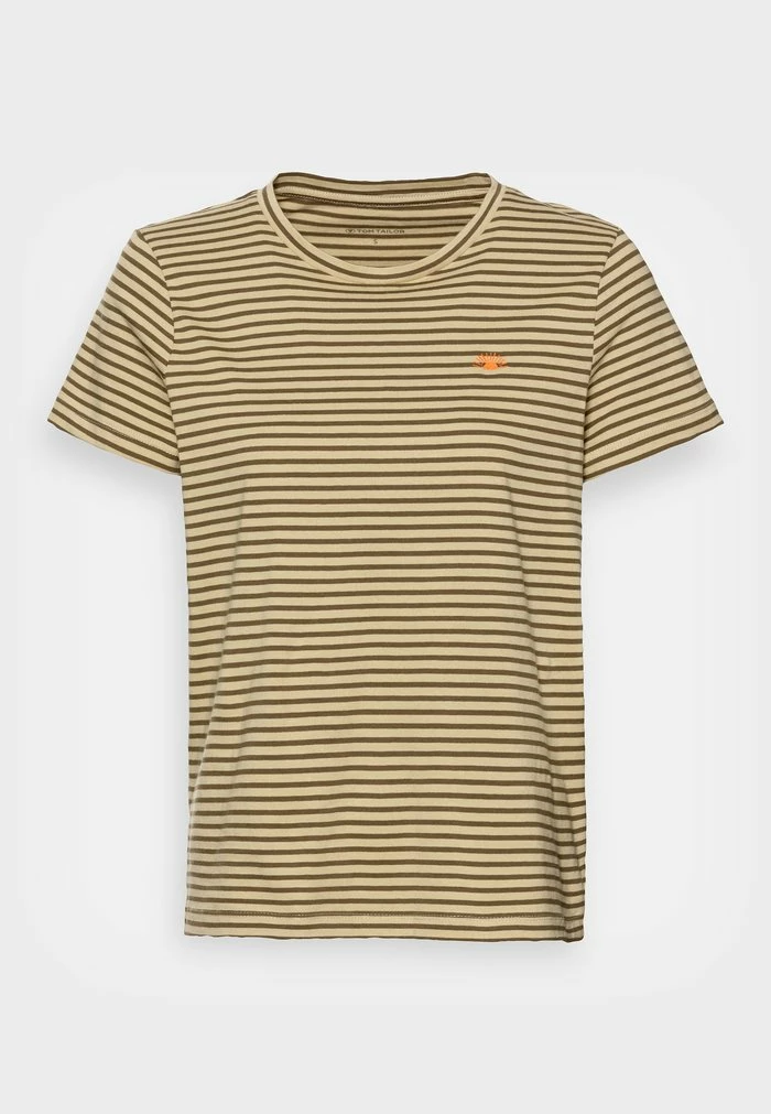 TOM TAILOR CREWNECK - Print T-shirt - Olive Green 6 TOM TAILOR CREWNECK - Print T-shirt - Olive Green - Image 4