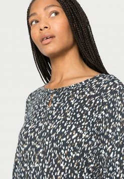 TOM TAILOR CRINCLE - Long Sleeved Top - Navy Small Dot Crincle Design -TOM TAILOR online store 7facc1043f6f45cb8d4f56db6f8cb001