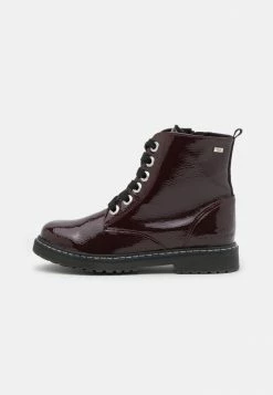 TOM TAILOR Lace-up Ankle Boots - Bordo