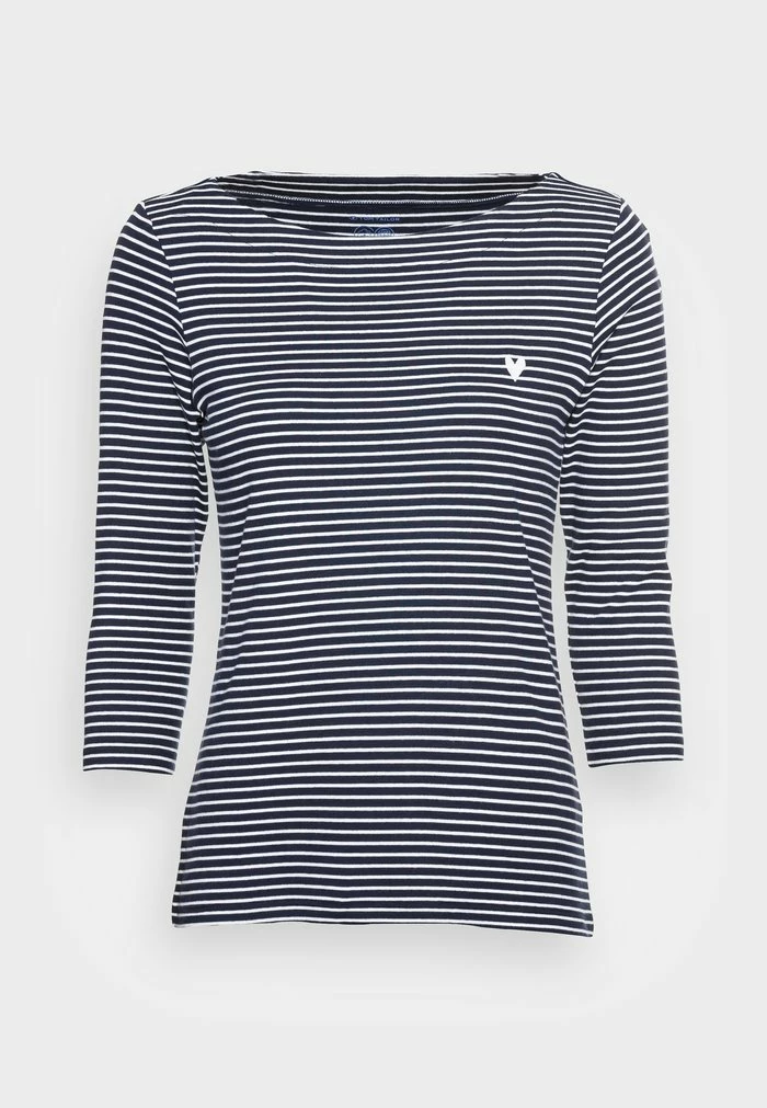 TOM TAILOR LONGSLEEVE STRIPED - Long Sleeved Top - Navy 6 TOM TAILOR LONGSLEEVE STRIPED - Long Sleeved Top - Navy - Image 4