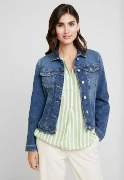 TOM TAILOR AUTHENTIC JACKET - Denim Jacket - Used Dark Stone Blue Denim