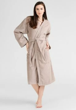 TOM TAILOR BASIC KIMONO UNISEX - Dressing Gown - Sand