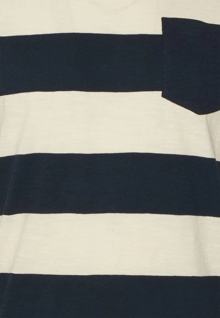 TOM TAILOR SLUB - Basic T-shirt - Navy Cream 5 TOM TAILOR SLUB - Basic T-shirt - Navy Cream - Image 3