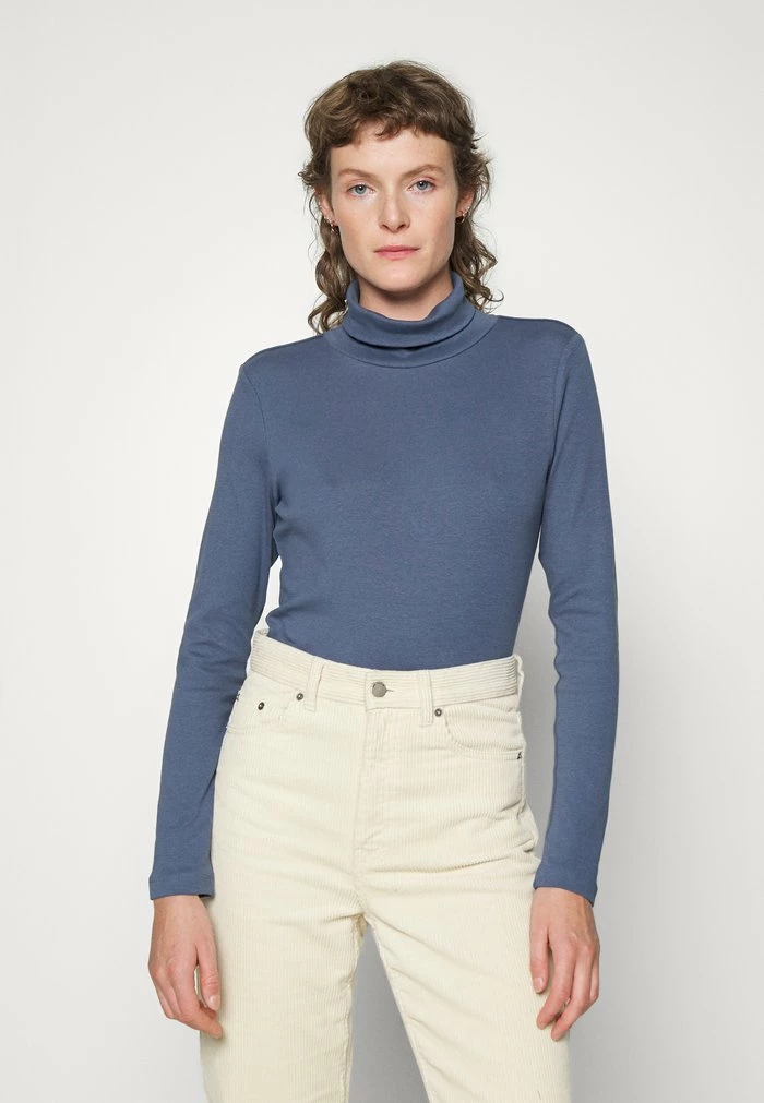 TOM TAILOR ROLL NECK - Long Sleeved Top - Stormy Sea Blue 3 TOM TAILOR ROLL NECK - Long Sleeved Top - Stormy Sea Blue