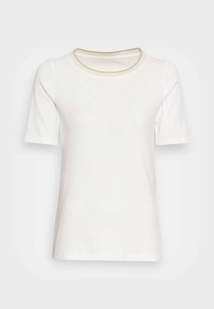 TOM TAILOR COLORED COLLAR - Basic T-shirt - Whisper White 6 TOM TAILOR COLORED COLLAR - Basic T-shirt - Whisper White - Image 4