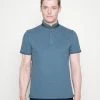 TOM TAILOR MAO COLLAR - Basic T-shirt - China Blue -TOM TAILOR online store 86381ad8a0d840a1a76c05934a0f7156