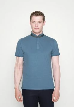 TOM TAILOR MAO COLLAR - Basic T-shirt - China Blue