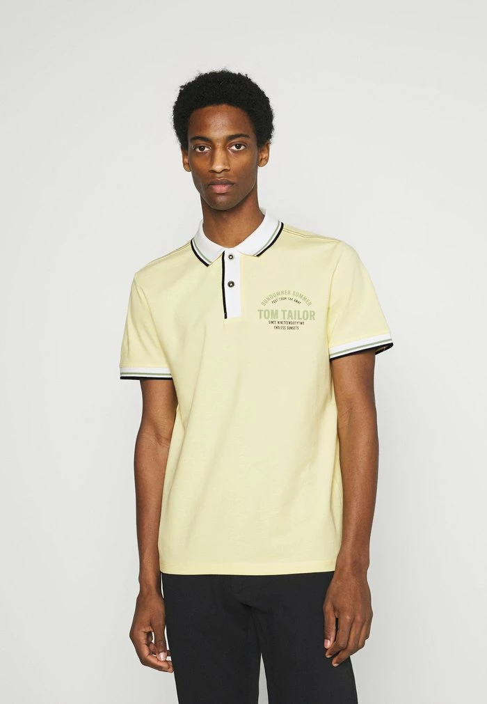 TOM TAILOR DECORATED - Polo Shirt - Pale Straw Yellow 3 TOM TAILOR DECORATED - Polo Shirt - Pale Straw Yellow