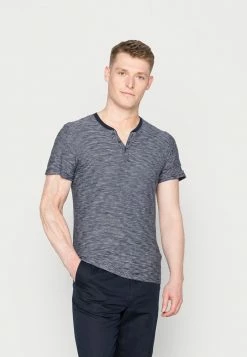 TOM TAILOR STRIPED SERAFINO - Print T-shirt - Navy