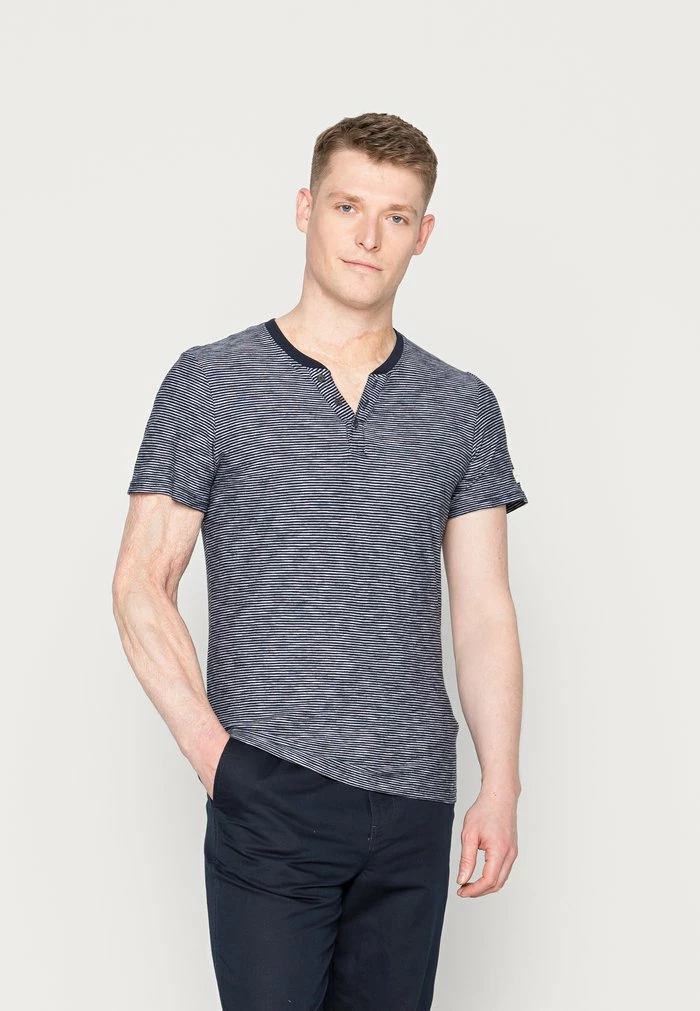 TOM TAILOR STRIPED SERAFINO - Print T-shirt - Navy 3 TOM TAILOR STRIPED SERAFINO - Print T-shirt - Navy